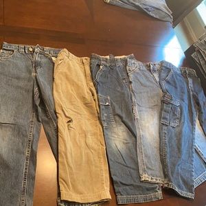 5 worn boys pants